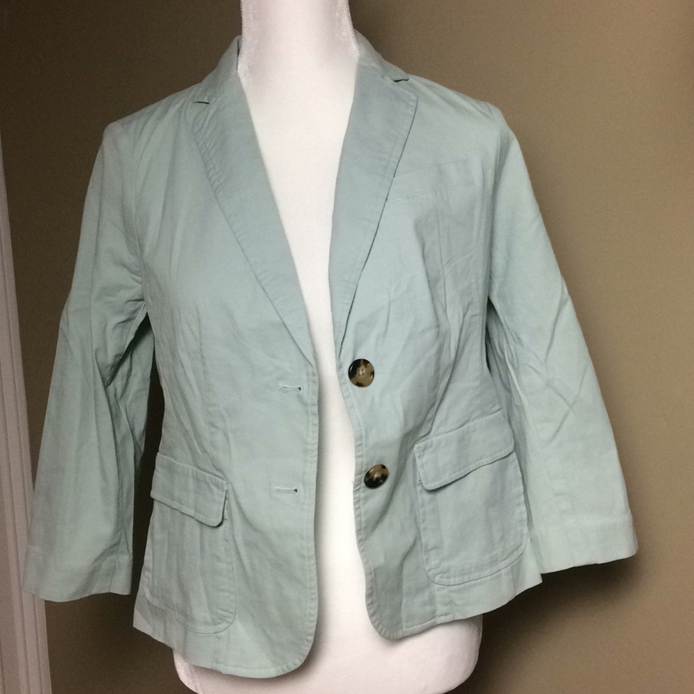 Talbots Dress Coat NWT Size 4 Light Mint Green